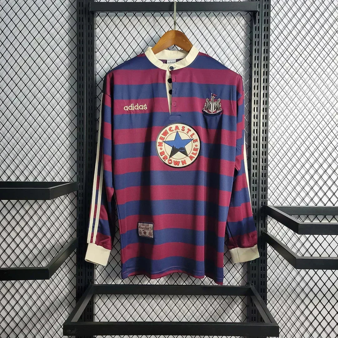 1995-1996 Retro Newcastle United Visitante Manga Larga