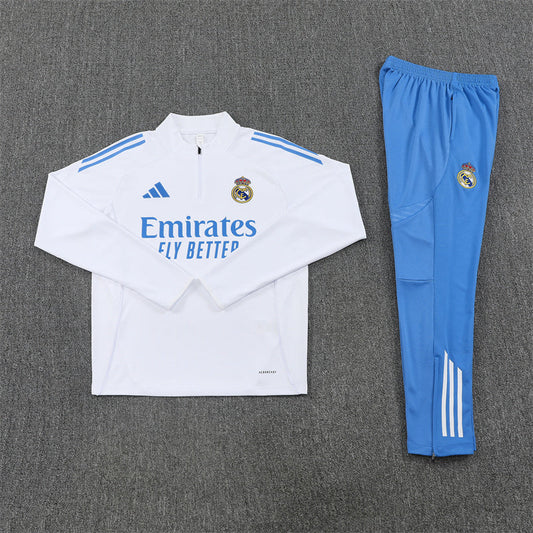 Real Madrid White and Light Blue Chándal