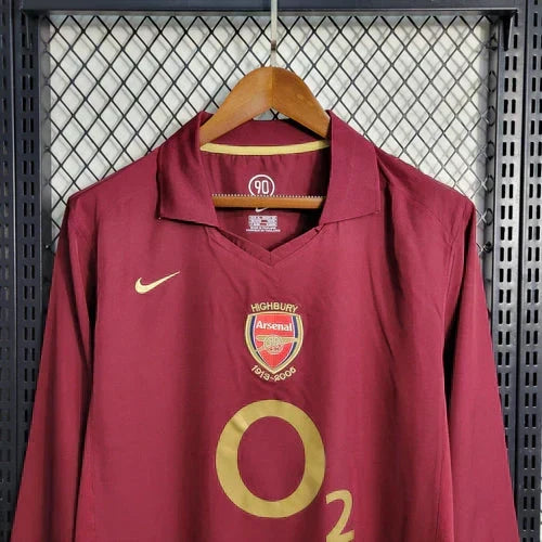 Arsenal Retro 2005-2006 Local Manga Larga