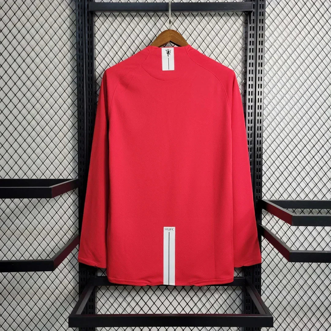 Manchester United Retro 2007-2008 Local Kit Manga Larga