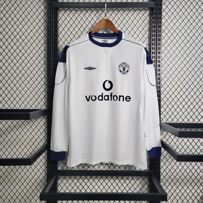 2000/2001 Retro Manchester United Visitante Manga Larga