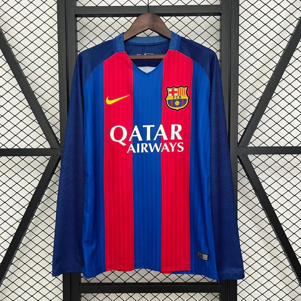 2016/2017 Retro Barcelona Local Manga Larga
