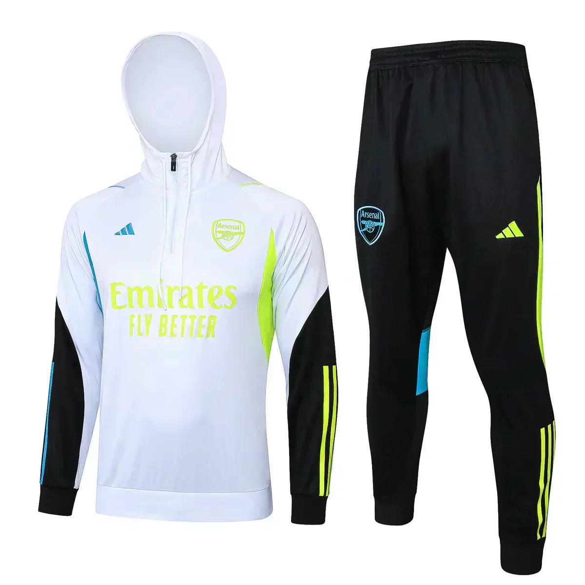 Arsenal FC Black and White x Lime Green Chándal