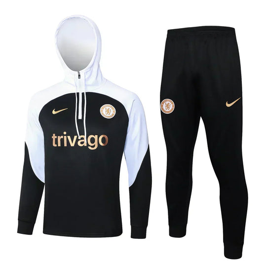 Chelsea FC White and Black x Gold Chándal