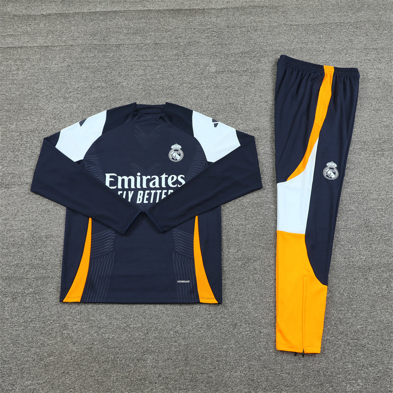 Real Madrid Dark Blue and Orange Chándal