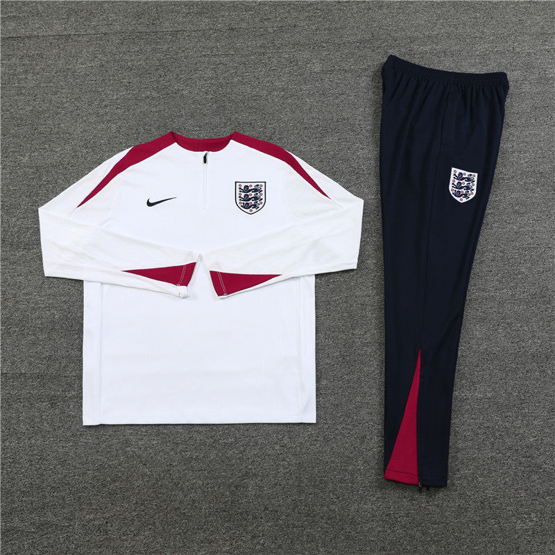 England Dark Blue and White Chándal
