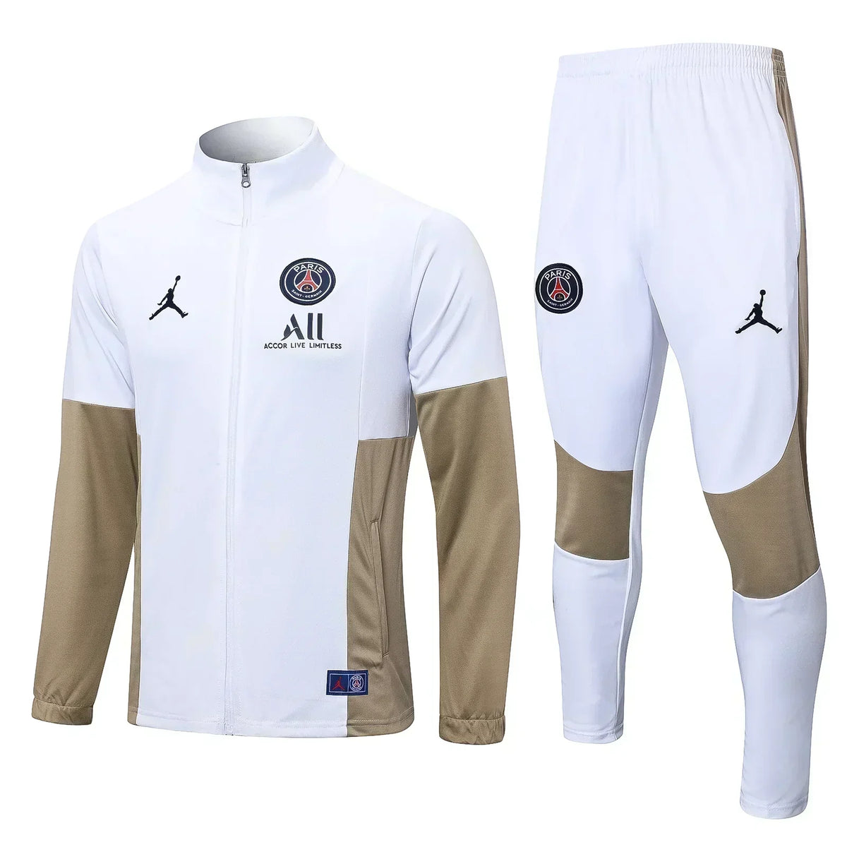 PSG Paris Saint Germain White and Beige Chándal