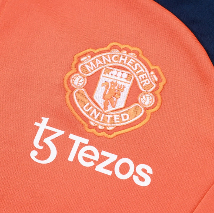 Manchester United Drak Blue and Orange Chándal II