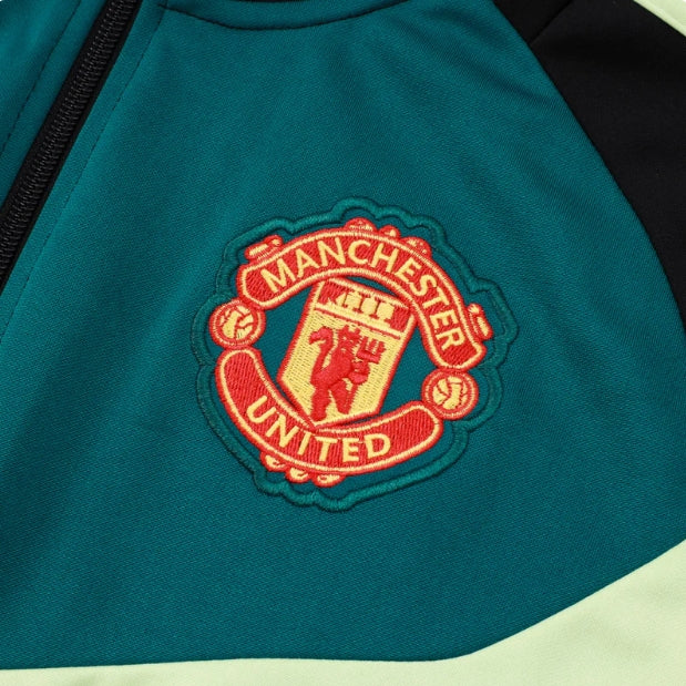 Manchester United Black and Dark Green Chándal