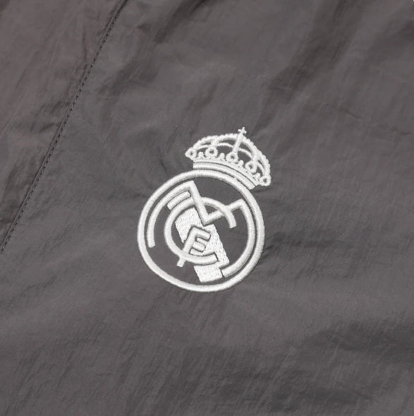 Real Madrid Gray and White Jacket