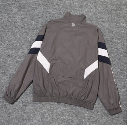 Real Madrid Gray and White Jacket