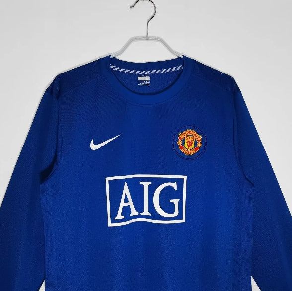 Manchester United Retro 2008-2009 Visitante Kit Manga Larga