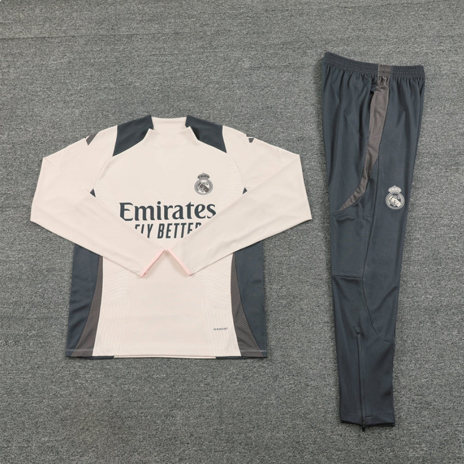 Real Madrid Grey and Beige Chándal