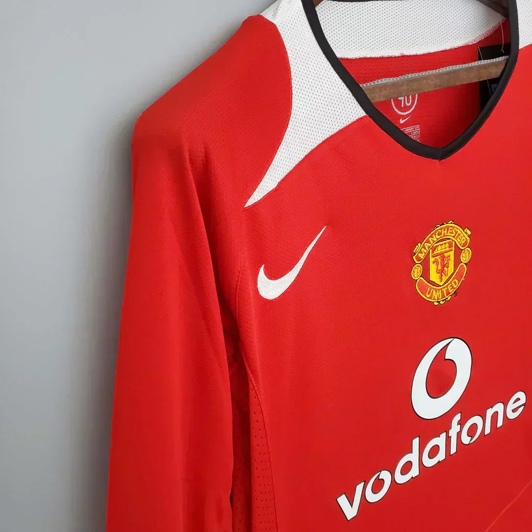 2004/2006 Retro Manchester United Local Manga Larga