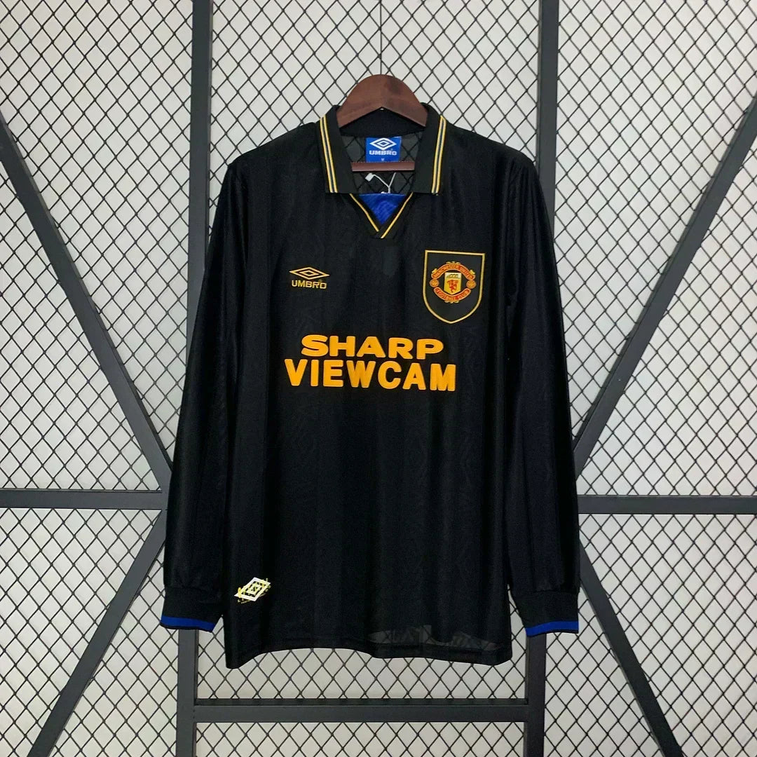 1993/1995 Retro Manchester United Visitante Manga Larga
