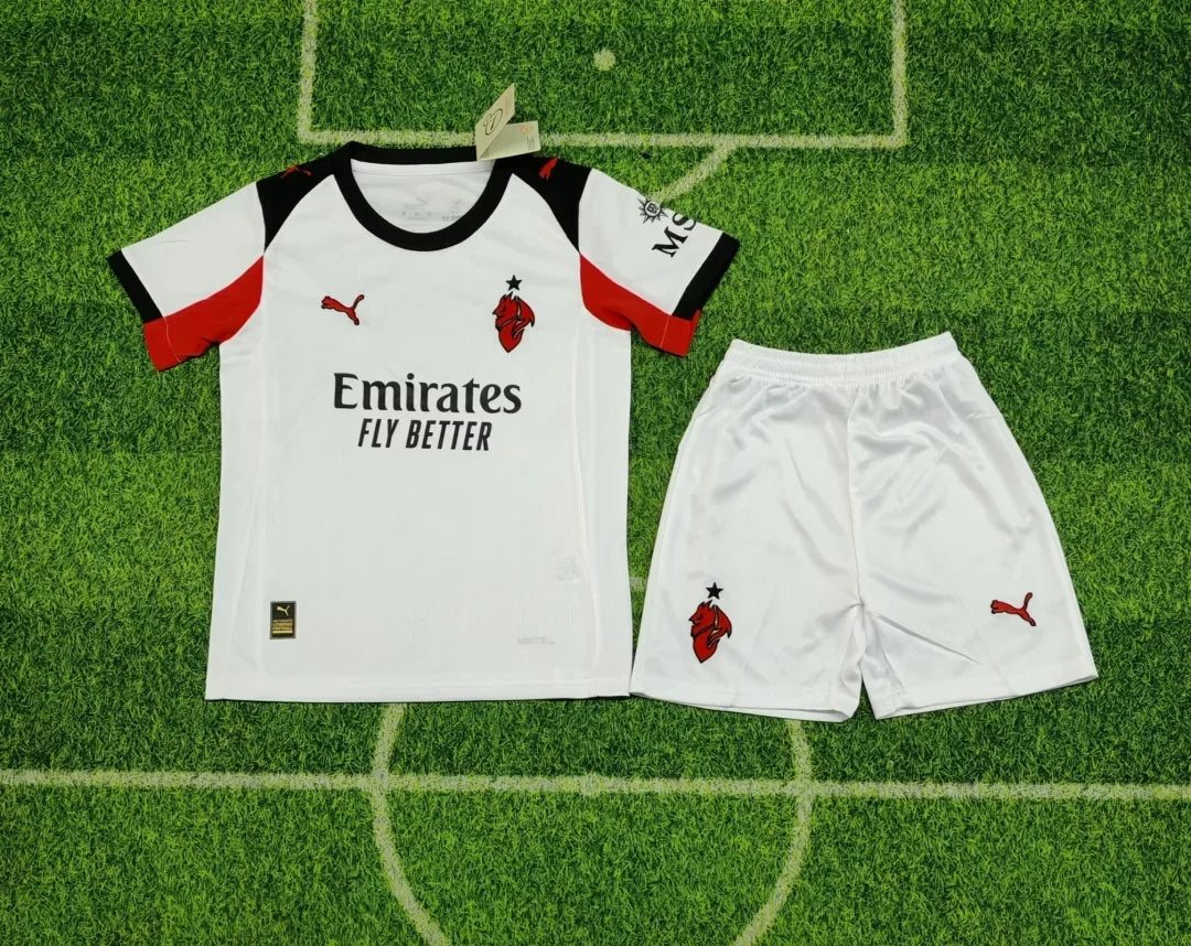 2025/2026 AC Milan Visitante Kit Talla Niño