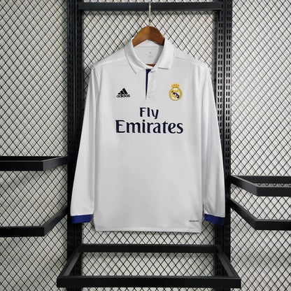 2016/2017 Retro Real Madrid Local Manga Larga
