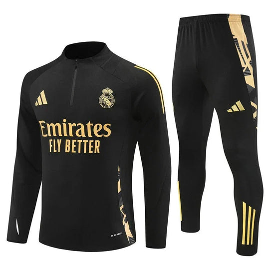 Real Madrid Black and Gold Chándal